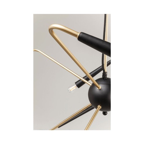 Juodas lubinis šviestuvas su auksinėmis detalėmis "Kare Design Harlekin-image-3