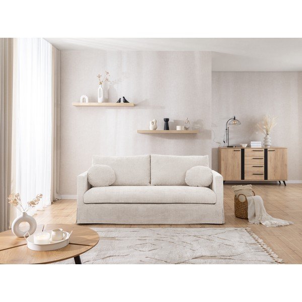 Kreminės spalvos sofa 195 cm Paphos – Ropez-image-4