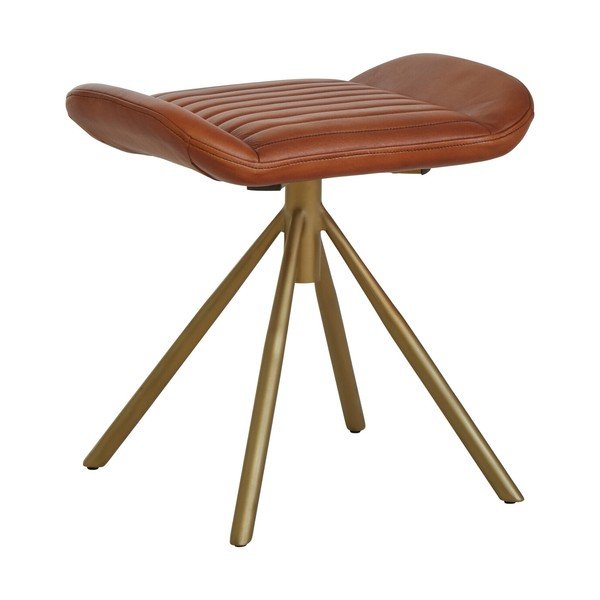 Rudos spalvos taburetė iš odos Buffalo – Premier Housewares