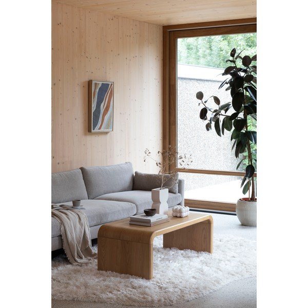 Natūralios spalvos kavos staliukas iš ąžuolo 60x120 cm Brave – Zuiver-image-1