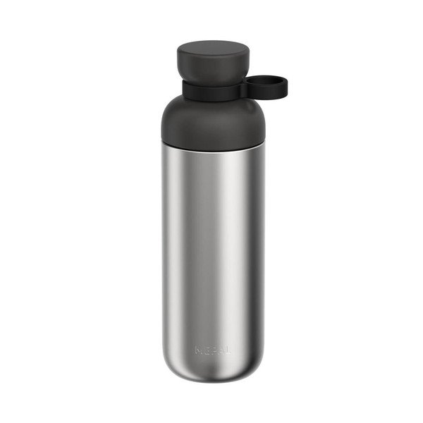 Juodos spalvos/sidabrinės spalvos iš nerūdijančio plieno butelis 700 ml Vita – Mepal