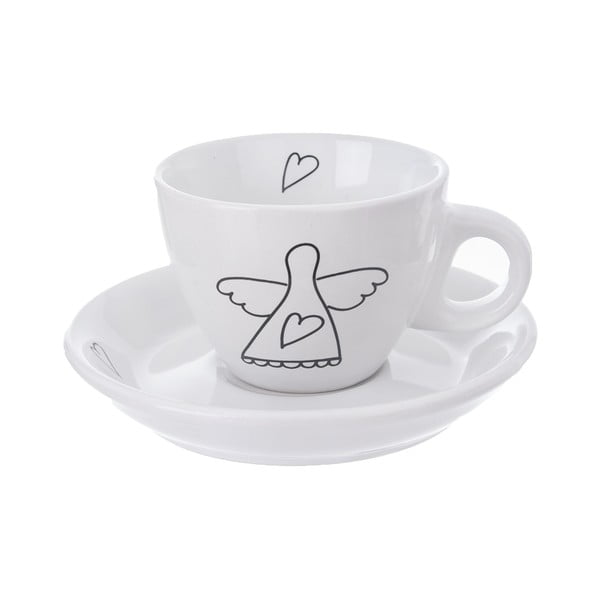 2 juodai balti keraminiai puodeliai (90 ml) - Orion-image-1