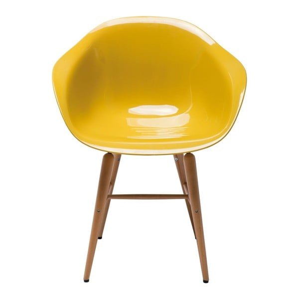 Geltona valgomojo kėdė Kare Design Armlehe