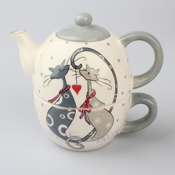 Dakls Cats Couple keramikos arbatos rinkinys