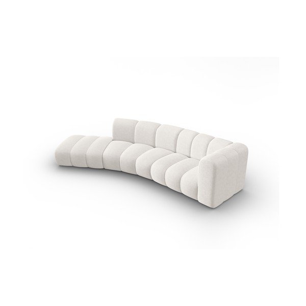 Kampinė sofa baltos spalvos (su kairiuoju kampu) Lupine – Micadoni Home-image-3
