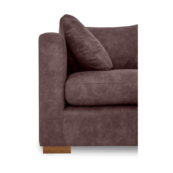 Iš dirbtinės odos kampinė sofa tamsiai rudos spalvos (su dešiniuoju kampu) Hamburg – Scandic-image-4