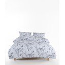 Baltos spalvos/pilkos spalvos iš ranforce medvilnės viengulė patalynė 140x200 cm White Floral – Mila Home Luxury