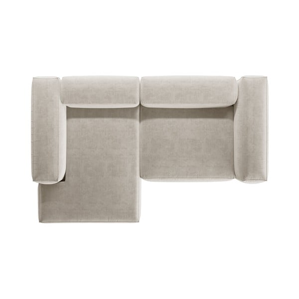 Smėlio spalvos kampinė sofa (su kairiuoju kampu/su gultu) Bergamo – Cosmopolitan Design-image-3