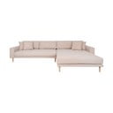 Kampinė sofa smėlio spalvos (su dešiniuoju kampu) Lido – House Nordic