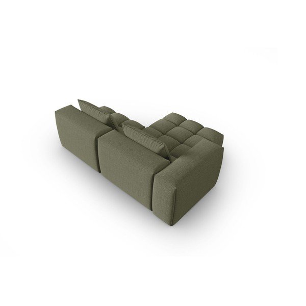 Tamsiai žalios spalvos kampinė sofa (su kairiuoju kampu/su gultu) Verona – Cosmopolitan Design-image-4