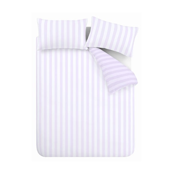Baltos spalvos/levandų spalvos viengulė patalynė 135x200 cm Stripe Tease – Sassy B
