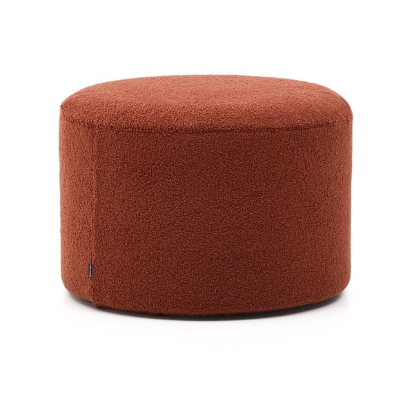 Terakotos spalvos iš boucle pufas Kaeli – Kave Home