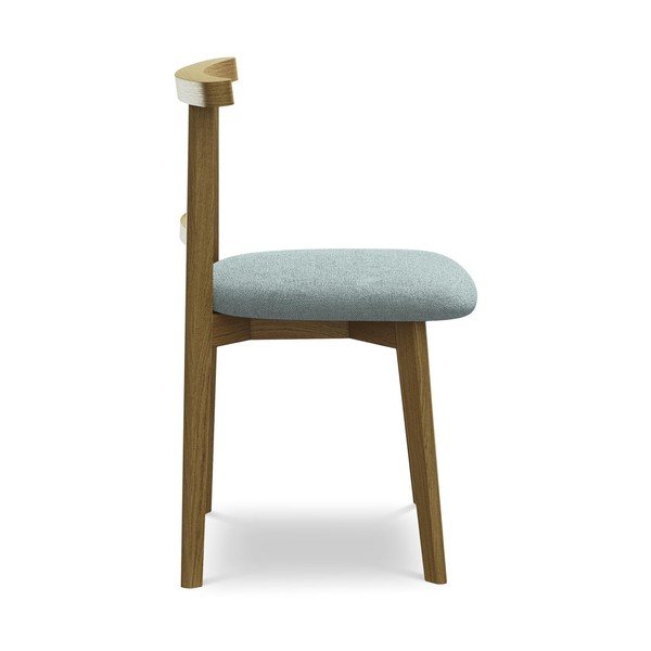 Mėlynos spalvos iš medienos masyvo valgomojo kėdė Ohelo – Makamii-image-2