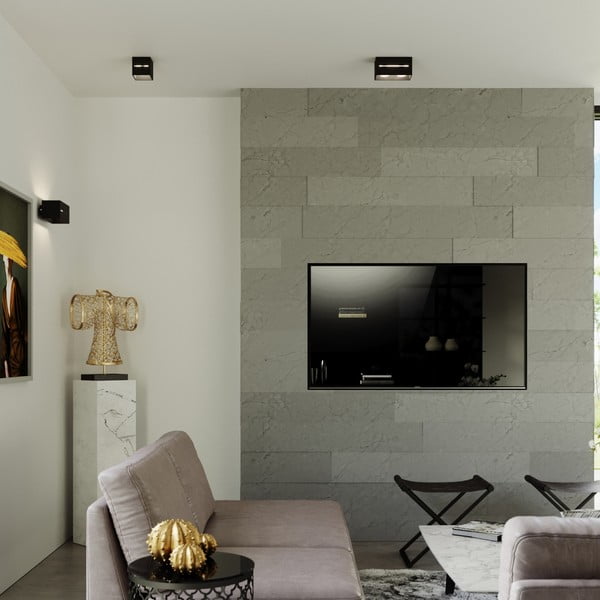 Lubinis šviestuvas juodos spalvos 10x10 cm su metaliniu gaubtu Lorum – Sollux-image-4