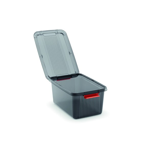 Iš plastiko daiktadėžė pilkos spalvos su dangčiu 59x39x45 cm K Latch Box – KIS-image-2