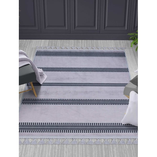 Pilkas plaunamas kilimas 120x80 cm - Vitaus-image-1