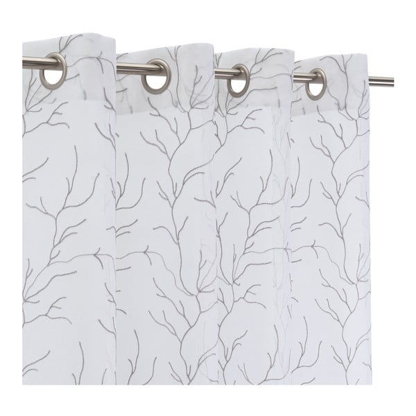 Baltos spalvos/pilkos spalvos permatoma užuolaida 140x260 cm Coral – Casa Selección-image-2