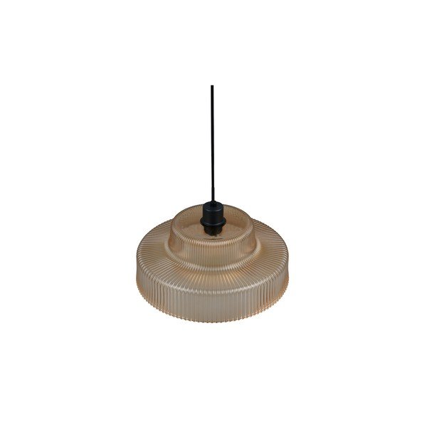 Gintarinės spalvos kabantis šviestuvas ø 35 cm su stiklo gaubtu Abella – Reality-image-3