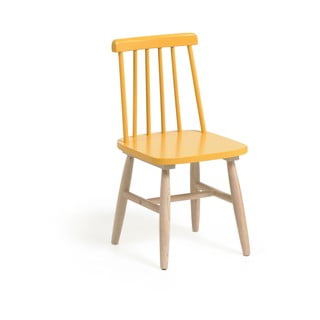 Geltona vaikiška kėdutė iš bukmedžio medienos Kave Home Kristie