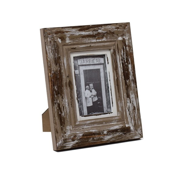 Rudas medinis nuotraukų rėmelis Ego Dekor, ant nuotraukos 13 x 18 cm