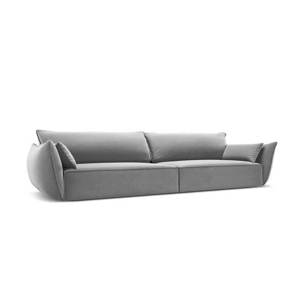 Šviesiai pilkos spalvos iš velveto sofa 248 cm Vanda – Mazzini Sofas-image-2