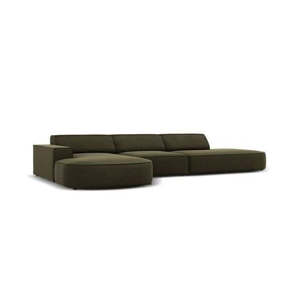 Žalias aksomas kampinė sofa (kairysis kampas) Jodie - Micadoni Home-image-4