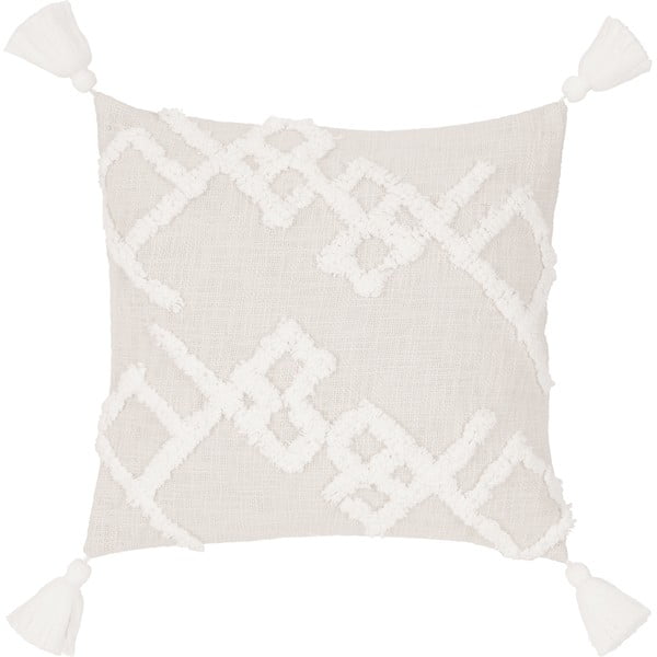 Smėlio spalvos medvilninis dekoratyvinis pagalvės užvalkalas Westwing Collection Tikki, 40 x 40 cm