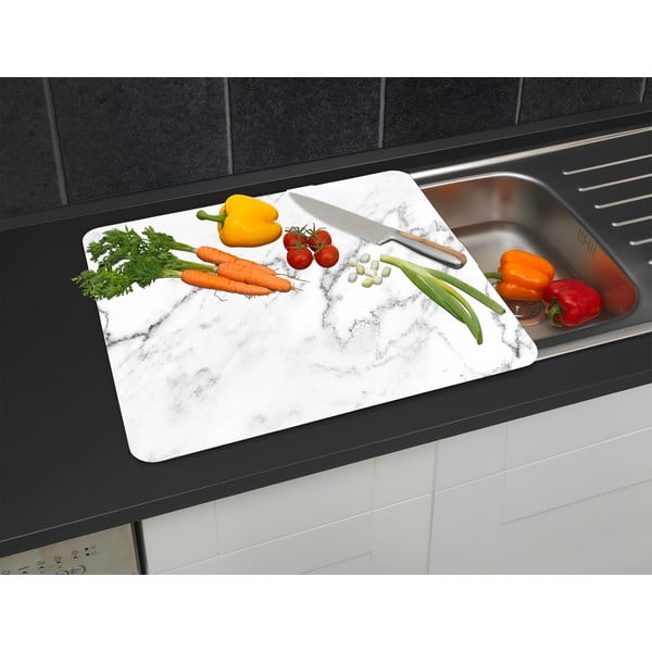 Iš grūdinto stiklo aksesuaras viryklei 50x56 cm Marble – Wenko-image-2