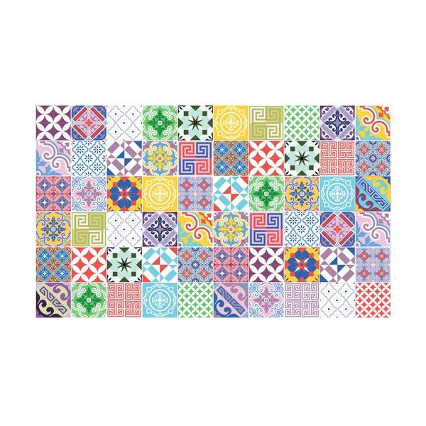 60 sieninių lipdukų rinkinys Ambiance Vintage Artistic Tiles, 10 x 10 cm-image-2