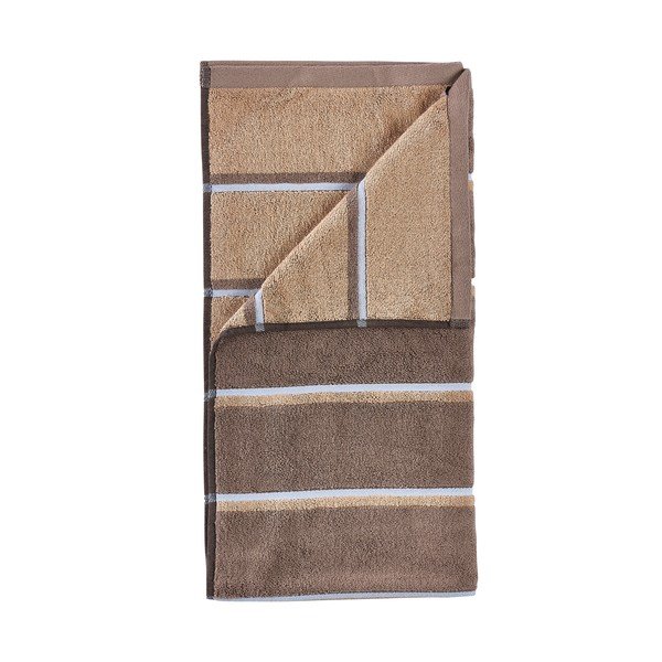 Rudos spalvos/smėlio spalvos iš medvilnės vonios rankšluostis 70x140 cm Sauna – Zone