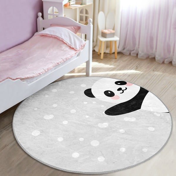 Vaikiškas kilimas šviesiai pilkos spalvos ø 120 cm Comfort – Mila Home-image-3