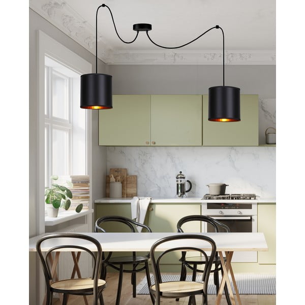 Juodas pakabinamas šviestuvas 100x100 cm Candida - Candellux Lighting-image-1