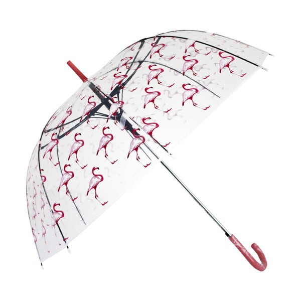 Skaidrus "Ambiance Flamingos" skėtis, ⌀ 100 cm