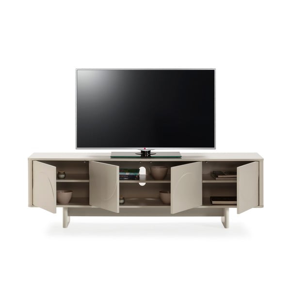 Kreminės spalvos TV spintelė 180x55x40 cm Solei – MOME-image-2