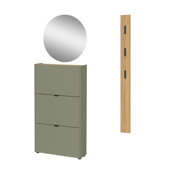 Natūralios spalvos/taupe spalvos koridoriaus baldas 101x200x22 cm Ameca – Germania