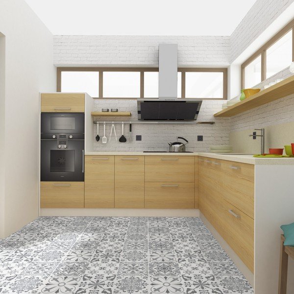 Vandeniui atsparus grindų lipdukas Ambiance Amos, 90 x 60 cm-image-1