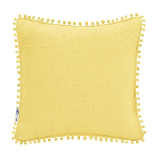 Geltonos spalvos dekoratyvinė pagalvė AmeliaHome Meadore, 45 x 45 cm