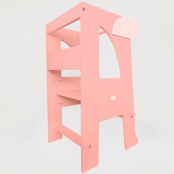 Priekinė rožinė juosta prie mokymosi bokšto Montessori - Rocket Baby-image-1