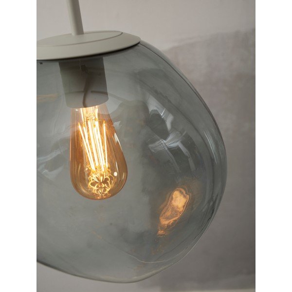 Kabantis šviestuvas pilkos spalvos ø 12 cm su stiklo gaubtu Helsinki – it's about RoMi-image-2