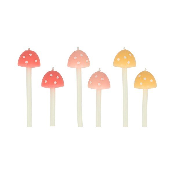 Žvakės tortui 6 vnt. Mushroom – Meri Meri-image-2