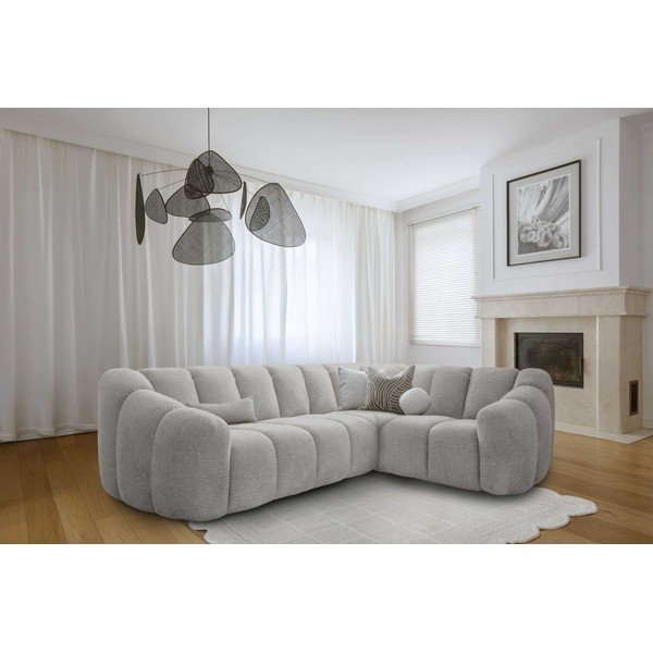 Šviesiai pilkos spalvos kampinė sofa (su dešiniuoju kampu/„L“ formos) Shell – Miuform-image-2