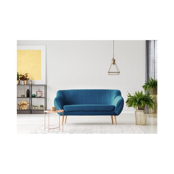 Mėlyna dvivietė sofa Mazzini Sofas Benito-image-4