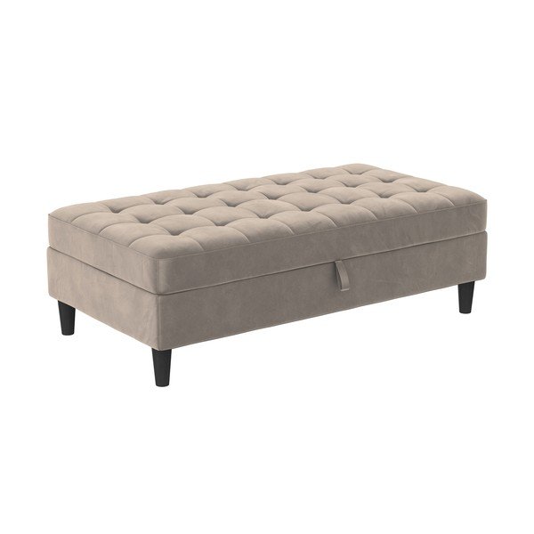 Iš velveto taburetė pilkos spalvos Presley – Støraa-image-2