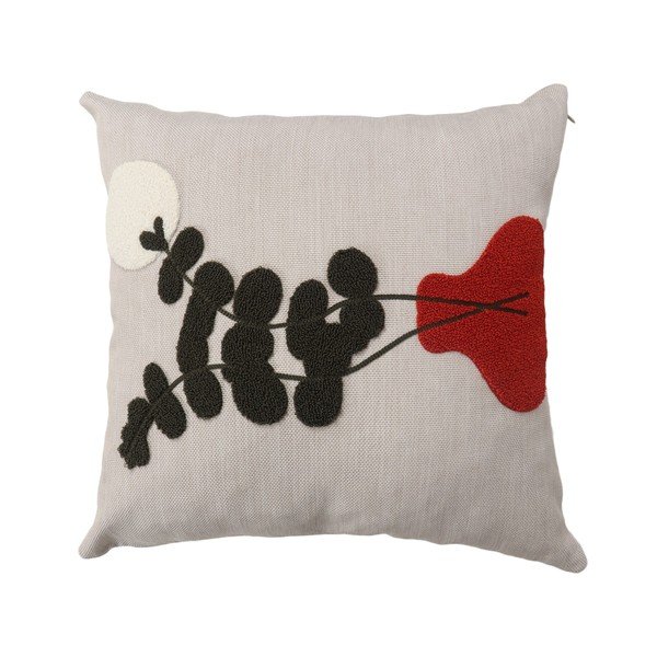 Iš lino dekoratyvinė pagalvėlė 43x43 cm Vazo – Mioli Decor