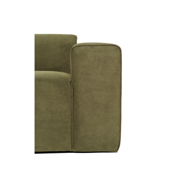 Žalios spalvos aksominė kampinė modulinė sofa Scandic Sting, kairysis kampas-image-4