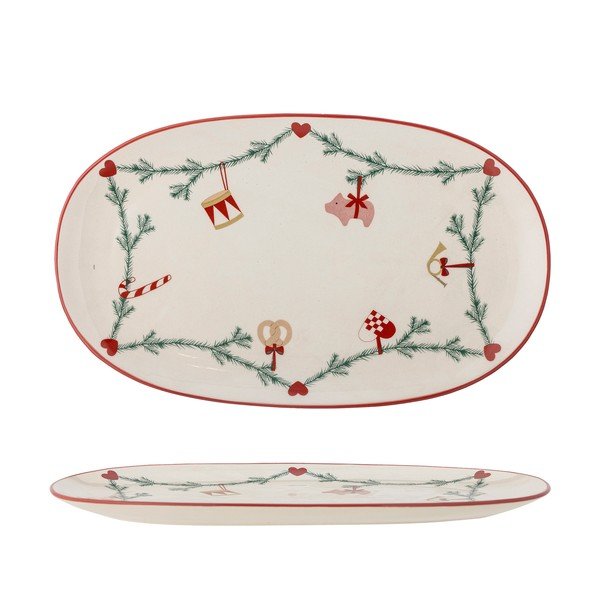 Iš molio padėklas su Kalėdų motyvu 23x38,5 cm Yule – Bloomingville-image-3