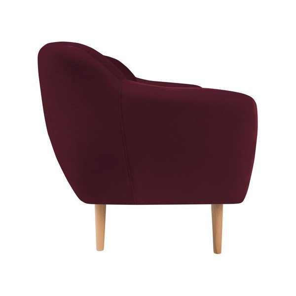 Tamsiai raudonos spalvos dvivietė sofa Mazzini Sofas Benito-image-2