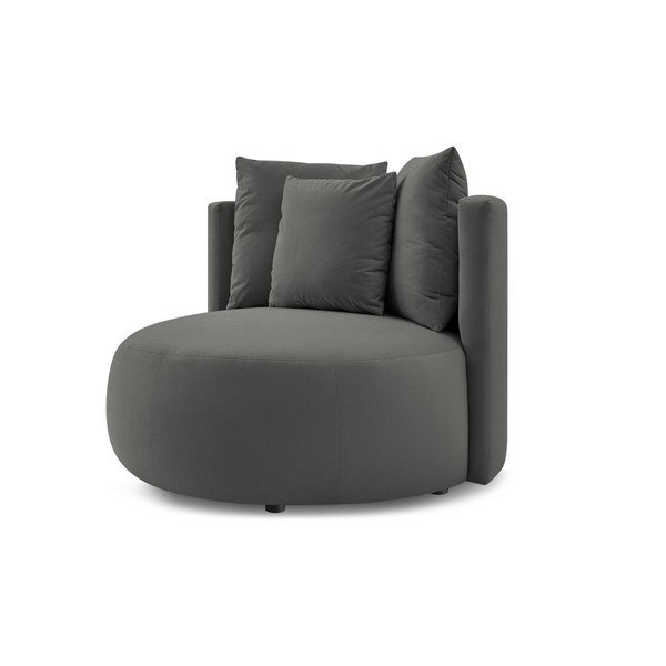 Šviesiai pilkos spalvos krėslas iš velveto Cesar – Bobochic Paris