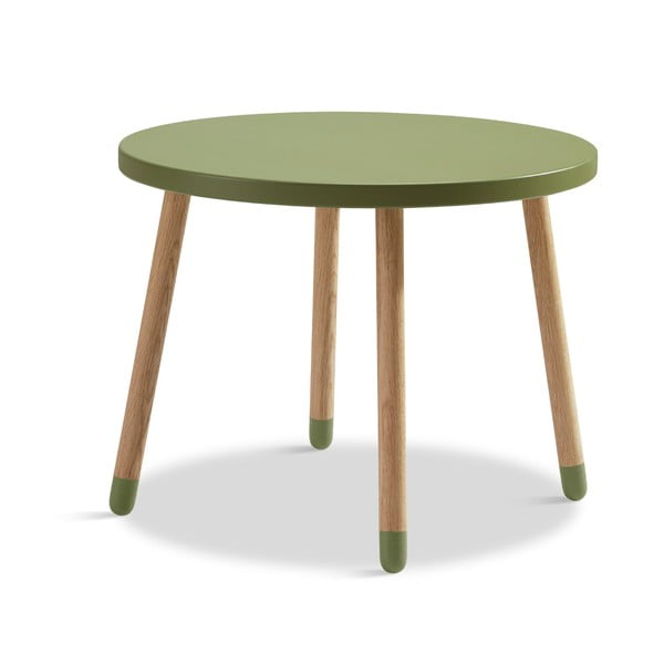 Žalias vaikiškas stalas Flexa Dots, ø 60 cm