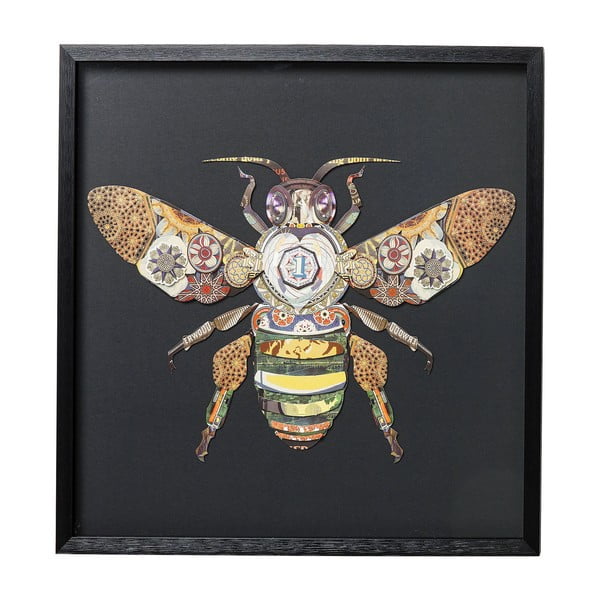 Įrėmintas paveikslas Kare Design Bee, 60 x 60 cm